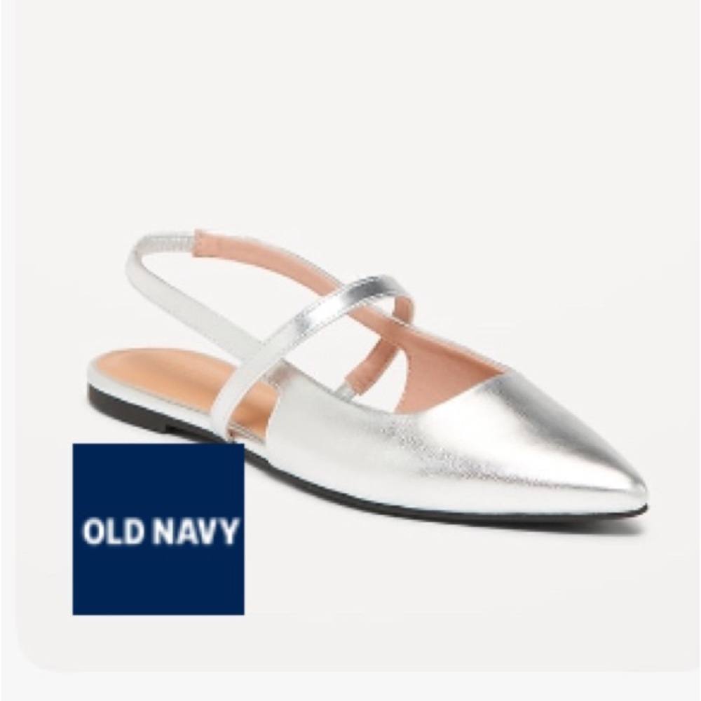 Old Navy 🔥 Women's Metallic Silver Flats